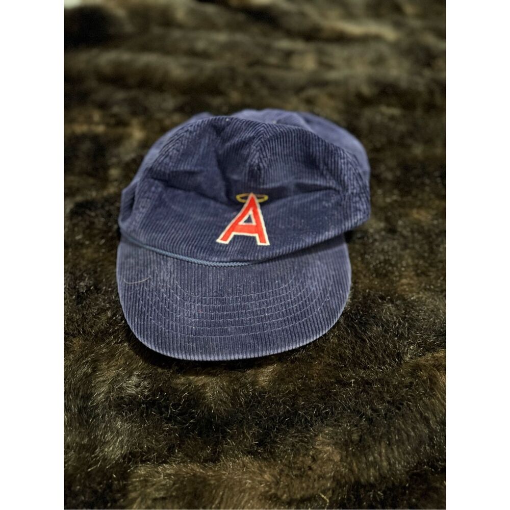 VTG Anaheim Angels Corduroy Snap Back Hat 1990s Used
